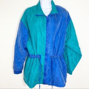 VTG Robert stock | colorblock diamond quilt coat